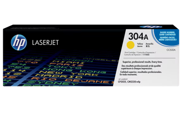 CC532A HP 304A Yellow Original LaserJet Toner Cartridge