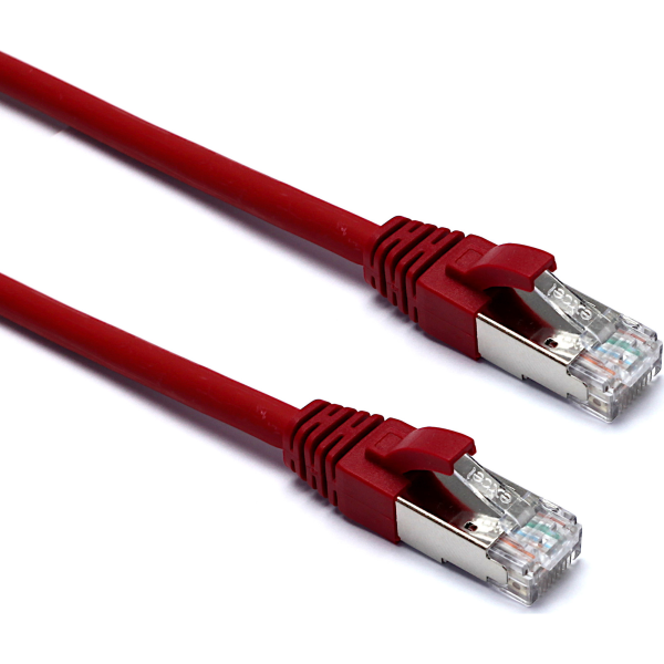 100 161 EXCEL CAT6a FFTP LSOH PATCH LEAD BOOTED 1M RED