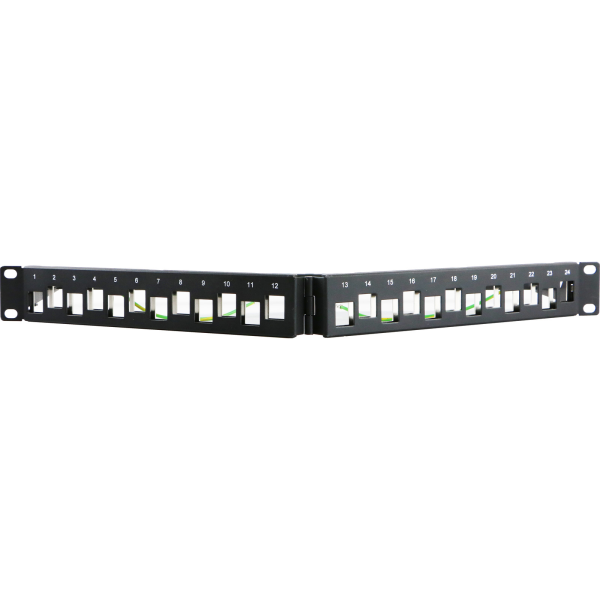 100 040 EXCEL 24 PORT KEYSTONE V PATCH PANEL FRAME BLACK