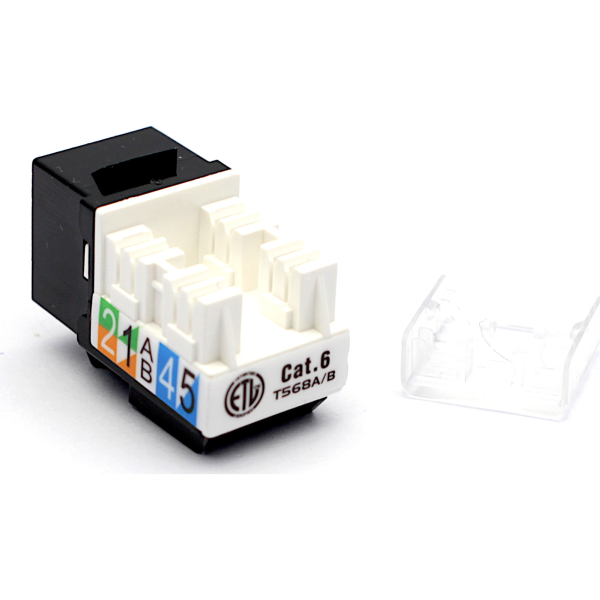 100 011 BK 24 EXCEL CAT6 UTP KEYSTONE JACK 90deg BLACK PK24