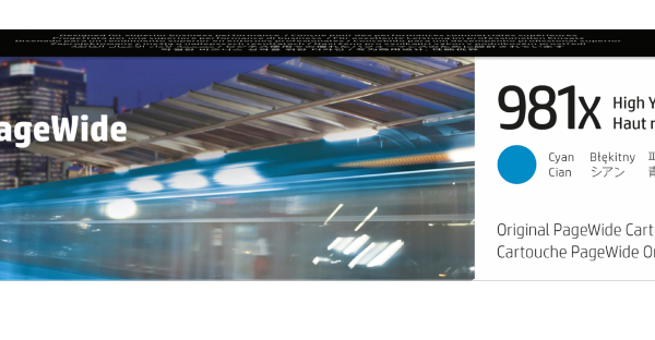 L0R09A HP 981X High Yield Cyan Original PageWide Cartridge