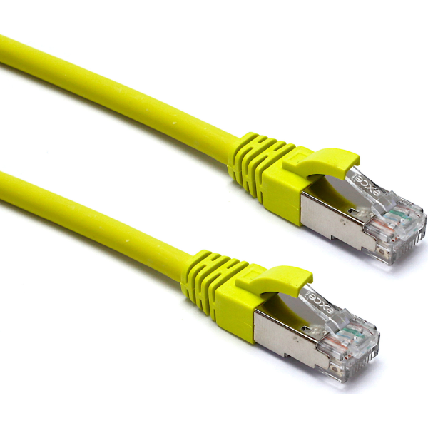100 170 EXCEL CAT6a FFTP LSOH PATCH LEAD BOOTED 5M YELLOW