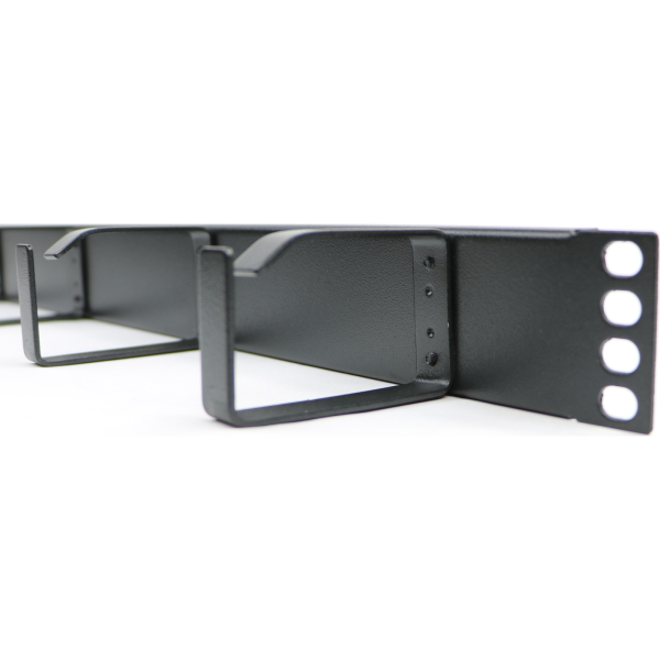 100 582 EXCEL 1U CABLE MANAGEMENT BAR BLACK METAL RINGS