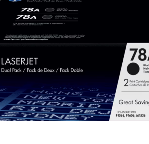 CE278AF HP 78A 2 pack Black Original LaserJet Toner Cartridges