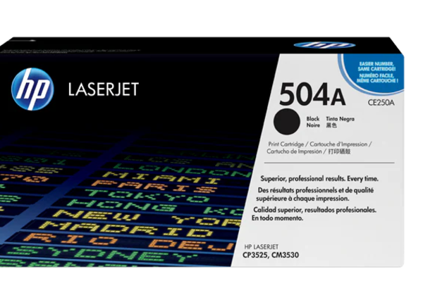 CE250A HP 504A Black Original LaserJet Toner Cartridge