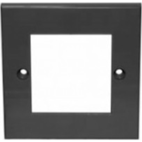 100 718 BK EXCEL DOUBLE GANG FLAT F PLATE BLACK