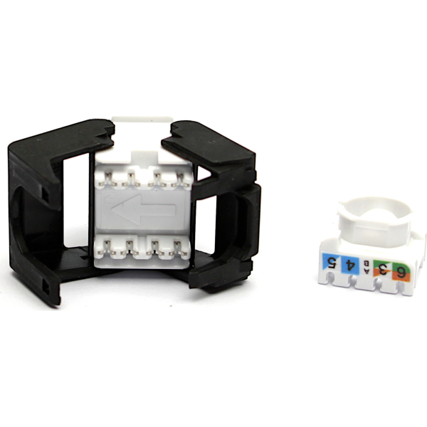 100 215 BK 24 EXCEL CAT6 LOW PROFILE UTP TOOLLESS JACK BLACK PK24