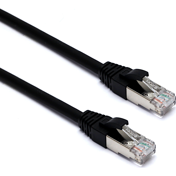101 146 EXCEL CAT6A 1 5M FFTP LSOH PATCH LEAD BLACK