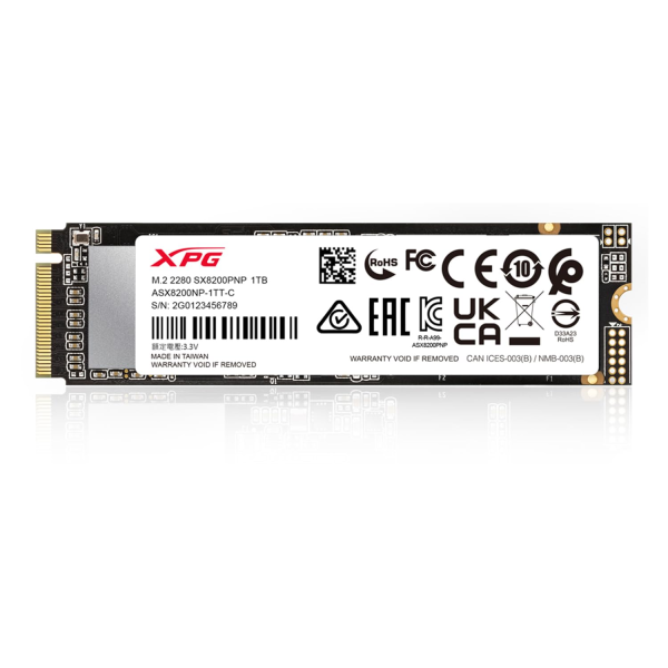 ASX8200PNP 1TT C ADATA XPG SX8200 Pro 1TB NVMe M 2 Internal SSD PCIe 3 0 x4 Interface