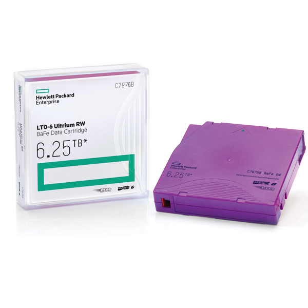 C7976A HPE LTO 6 Ultrium 6 25TB MP RW Data Tape
