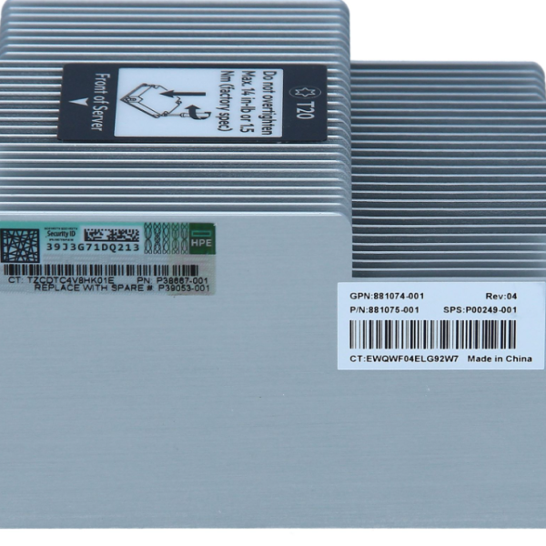P00249 001 HPE Standard Heatsink For DL385 G10