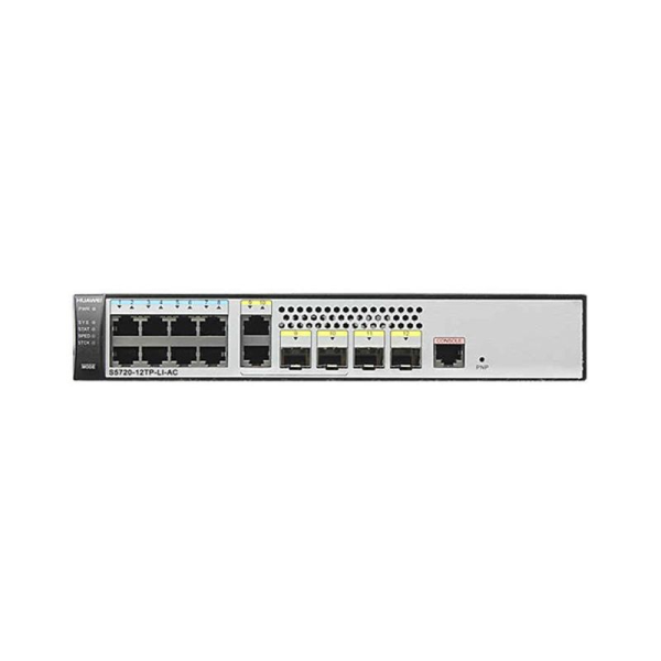 S5720S 12TP LI AC 8 Ethernet 10 100 1000 ports 2 Gig SFP and 2 dual purpose 10 100 1000 or SFP AC 110 220V