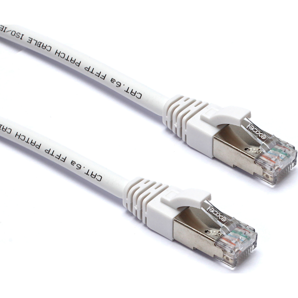 101 145 EXCEL CAT6A 1 5M FFTP LSOH PATCH LEAD WHITE