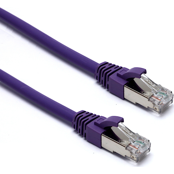 101 139 EXCEL CAT6A 0 3M FFTP LSOH PATCH LEAD VIOLET