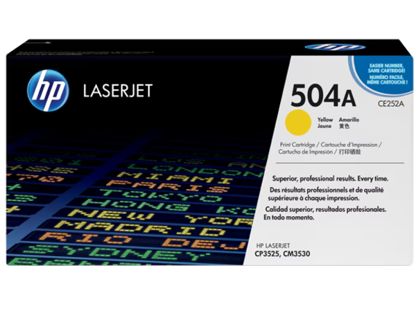 CE252A HP 504A Yellow Original LaserJet Toner Cartridge