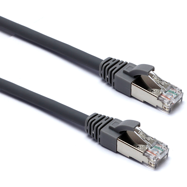 100 154 EXCEL CAT6a FFTP LSOH PATCH LEAD BOOTED 5M GREY