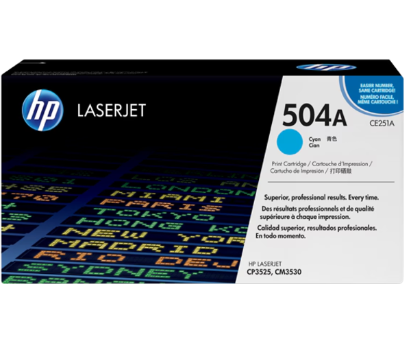CE251A HP 504A Cyan Original LaserJet Toner Cartridge
