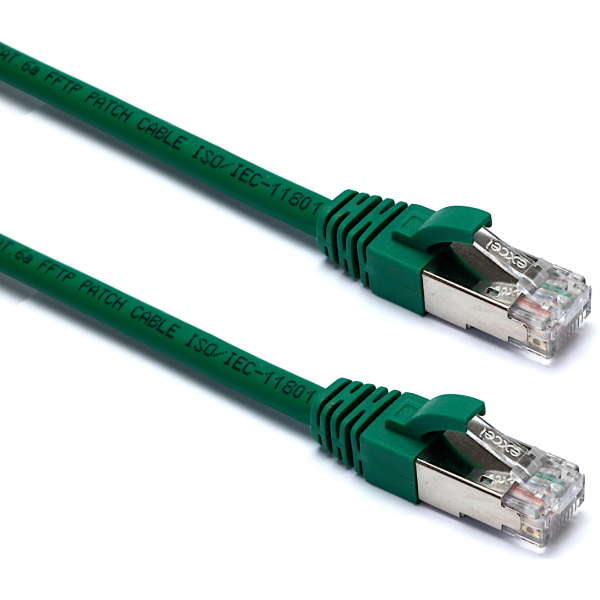 100 443 EXCEL CAT6 5M BOOTED FTP LSOH PATCH LEAD GREEN