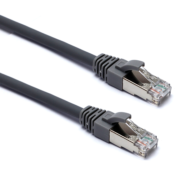 100 148 EXCEL CAT6a FFTP LSOH PATCH LEAD BOOTED 1M GREY