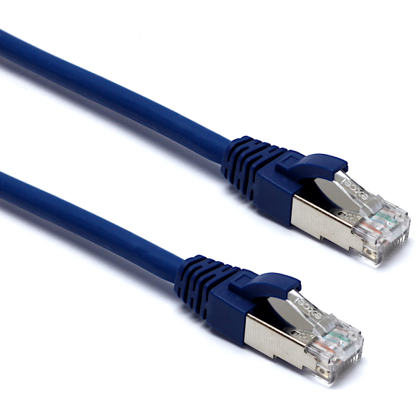 101 141 EXCEL CAT6A 1 5M FFTP LSOH PATCH LEAD BLUE