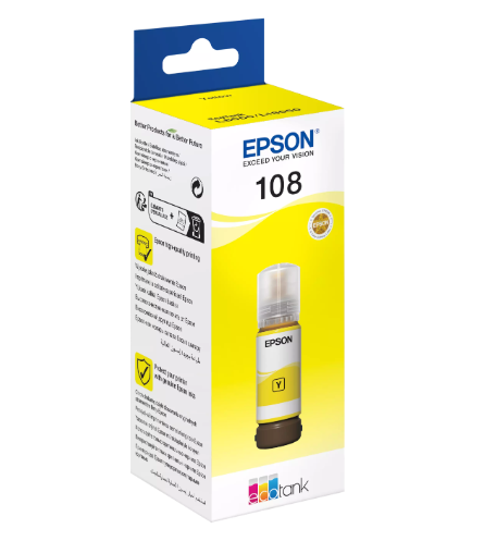 C13T09C44A EPSON 108 EcoTank Yellow ink bottle