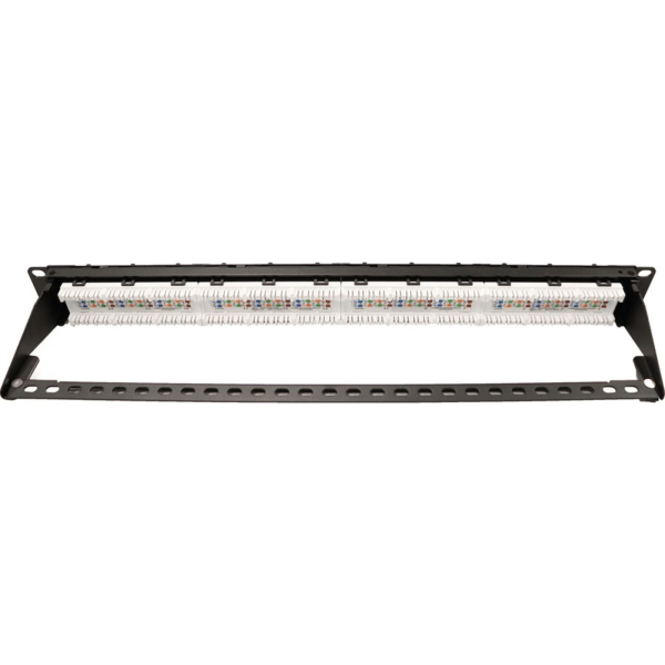 100 155 Excel Category 6A Unscreened PCB Punchdown Panel 24 port 1U Black