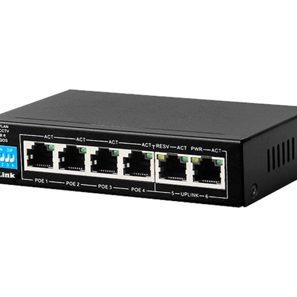 D Link 4 Port Gigabit Poe Switch DGS F1006P E