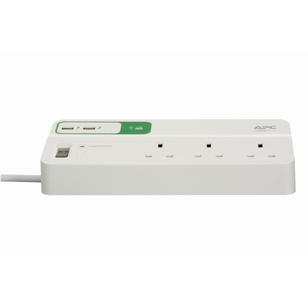 PM6U UK APC Essential SurgeArrest 6 outlets with 5V 2 4A 2 port USB charger 230V UK
