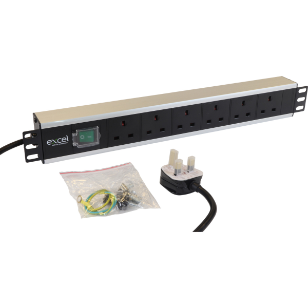 D13 6 EXL EXCEL POWER STRIP 6WY VERTICAL