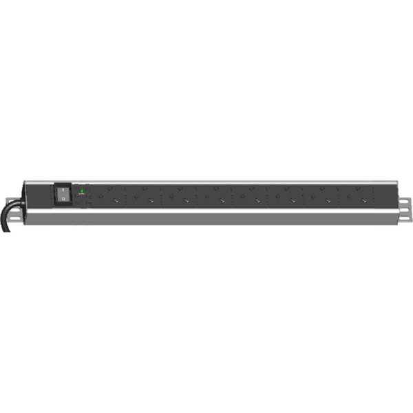 D16 12 EXL EXCEL 12 WAY SWITCHED POWER STRIP VERTICAL 16AMP