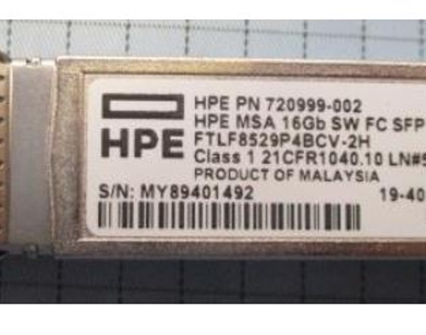 876143 001 HPE MSA 16GB SHORT WAVE FIBRE CHANNEL SFP TRANSCEIVER
