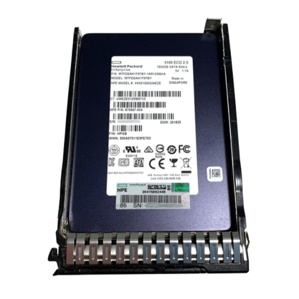 SS HPH4400037 HPE 1 92TBGB SATA 6G Read Intensive SFF 2 5in SC SSD