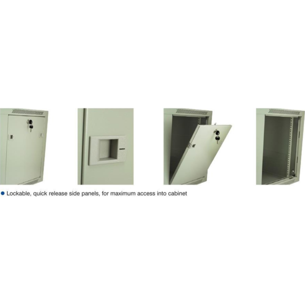 WBFP15 390SG EXCEL 15U 390MM DEEP WALL BOX FLAT PACK GREY