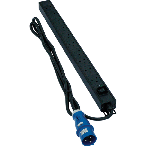 D32 12 EXL EXCEL 12 WAY UNSWITCHED POWER STRIP VERTICAL 32AMP