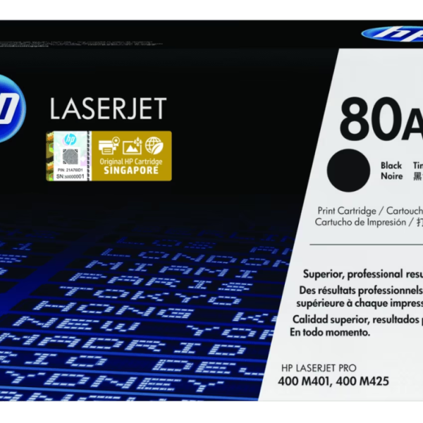 CF280A HP 80A Black Original LaserJet Toner Cartridge