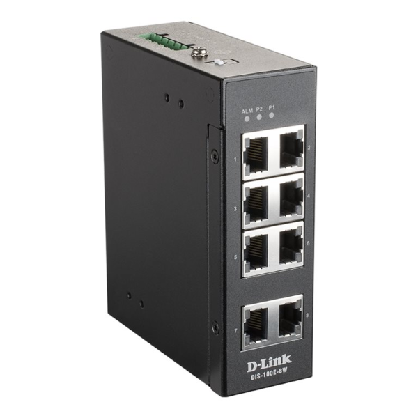 DIS 100E 8W Industrial Fast Ethernet Unmanaged Switch