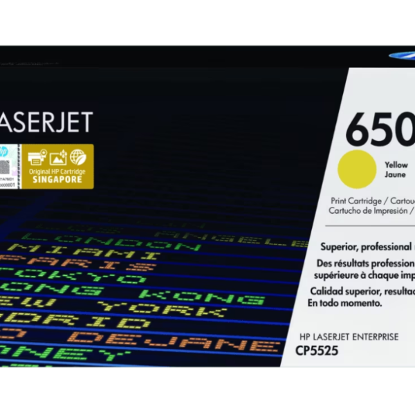CE272A HP 650A Yellow Original LaserJet Toner Cartridge