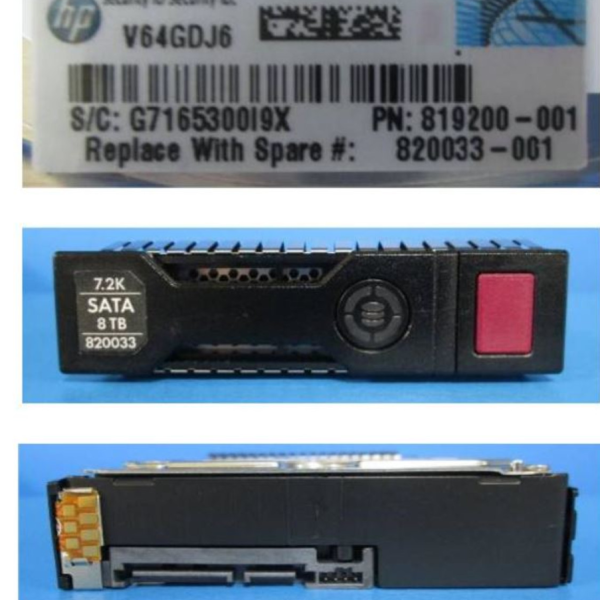 819203 B21 HP G8 G10 8 TB 6G 7 2K 3 5 SATA 512e