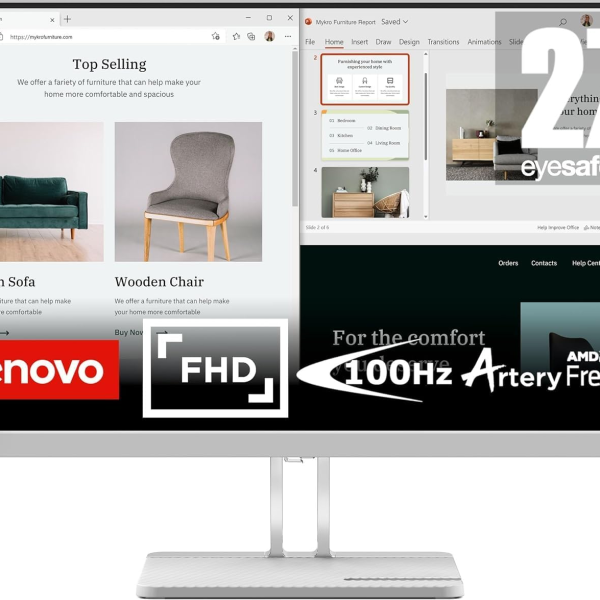 LENOVO MONITOR L27E 40 27FHD VGA HDMI AUDIO OUT GR