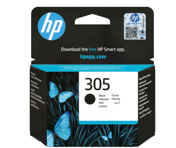 3YM61AE HP 305 Black Original Ink Cartridge